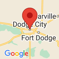 Map of Dodge City, KS US